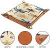 Autumn Dragonfly Pattern Microfiber Leather Dice Trays Folding for RPG DND Table Games, Leather Dice Holder Storage Box Portable Folding Rolling Dice Tray, 16x16cm view 3