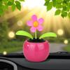 Pink Solar Dancing Sun Flower Automotive Ornament Solar Powered Dancing Sun Flower in Colorful Pots Swinging Animated Bobblehead Dancer Window Sun Catcher Car Dashboard Solar Power Kits view 2