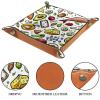 Balanced Biet Food Pattern Microfiber Leather Dice Trays Folding for RPG DND Table Games, Leather Dice Holder Storage Box Portable Folding Rolling Dice Tray, 16x16cm view 3