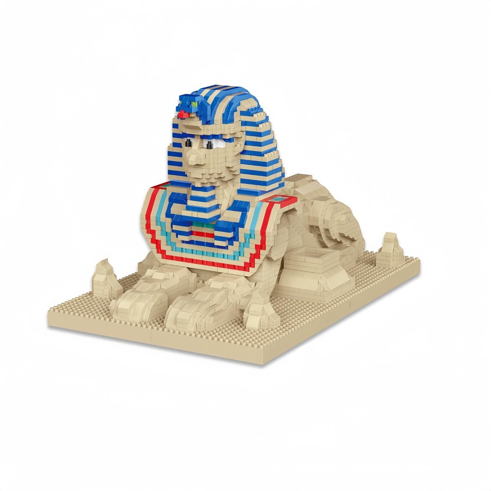 alltogetho Explore Ancient Egyptian Mysteries with Sphinx Model Building Micro Mini Bricks Blocks Toys Make History by Recreating Magnificence