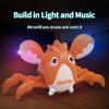 Gzsbaby Musical Baby Toy -Crawling Lobster Toy Sensory Tummy Time Toys for Boy Girl, Light-up Walking Dancing Moving Toys Learning Development Infant Toddler Birthday Gifts (Green) (Orange) view 4