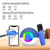Heroange Karaoke Microphone Machine Toys for Kids Adults, Mini Portable Bluetooth Speaker with 2 Wireless Mics, Christmas Birthday Gifts for Boys Girls Ages 3 4 5 6 7 8 9 10 11 12+ Year (Blue) view 2