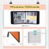 Card Binder with 9 Pockets - Holds Up to 900 Cards, Trading Card Collection Case Book Case Book (Orange, 9 Pockets/900 Cards) view 2