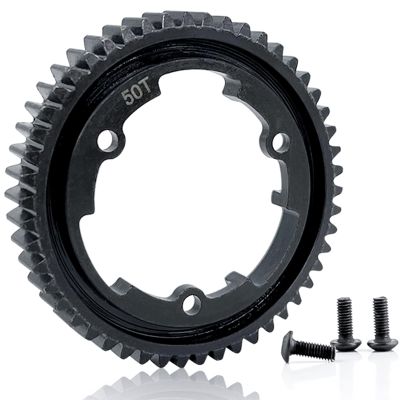 50T Spur Gear Replacement for Traxxas 6448, 50-Tooth 1.0 Metric Pitch, 45# Hardened Steel 50T 1M Spur Main Gear Upgraded Gear for 1/5 X-Maxx 6S 8S 1/10 Maxx 4S 1/10 E-Revo 2.0 VXL Brushless 1/7 XO-1