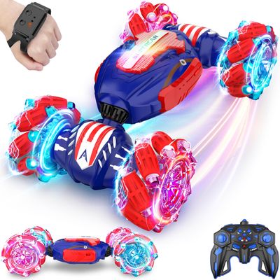Remote Control Car, Gesture Sensing RC Stunt Car, 4 WD Transform Off Road for Rotating, 2.4Ghz Hand Controlled Remote Control Twister Cars, RC Cars for Kids Boys Girls Toy Gift Age 8 9 10 11 12 yr