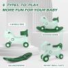 4 in 1 Rocking Horse for Toddlers 1-3 Years Old, Baby Rocking Toy Fun Birthday Gift for 1+ Kids, Ride on Toy with Detachable Balance Board and FootrestBalance Bike with Push Handle(Green) view 2