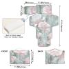 WELLDAY Cactus Flowers Baby Changing Pad - Waterproof Diaper Changing Pad with Built-in Pillow - Portable Travel Changing Mat for Newborn Girl & Boy view 4