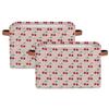 OMFUNS Cherry Fruit Rectangle Storage Basket Cherry Pattern Foldable Storage Bin Cubes with Handles Large Organizer Bins Boxes Toy Closet Shelf Nursery Laundry Basket Home Decor view 1