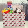 OMFUNS Cherry Fruit Rectangle Storage Basket Cherry Pattern Foldable Storage Bin Cubes with Handles Large Organizer Bins Boxes Toy Closet Shelf Nursery Laundry Basket Home Decor view 3