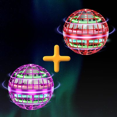 Tikduck 1 Pack Pink Flying Orb Ball, 1 Pack Red Flying Orb Ball, 2024 Cool Stuff Christmas Birthday Toy Gift, for Kids Age 6 7 8 9 10