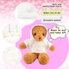 12 Pcs Sublimation Bear Clothes Stuffed Bear Toy Clothing Stuffed Animal Blank Tee Shirt White Hoodie for 15 Inch Stuffed Bears Dolls DIY (Color Style 1) view 3