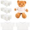 15 Pcs Sublimation Blank Bear Clothes White T Shirt Bulk Stuffed Bear Toy White Shirts Tee Shirt Doll T Shirts Blank Tee Shirt for 15 Inch Stuffed Bears Dolls DIY view 1