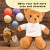 15 Pcs Sublimation Blank Bear Clothes White T Shirt Bulk Stuffed Bear Toy White Shirts Tee Shirt Doll T Shirts Blank Tee Shirt for 15 Inch Stuffed Bears Dolls DIY view 4