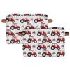 OMFUNS Red Tractor Rectangle Storage Basket Truck Car Foldable Storage Bin Cubes with Handles Large Organizer Bins Boxes Toy Closet Shelf Nursery Laundry Basket Home Decor view 1