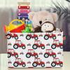 OMFUNS Red Tractor Rectangle Storage Basket Truck Car Foldable Storage Bin Cubes with Handles Large Organizer Bins Boxes Toy Closet Shelf Nursery Laundry Basket Home Decor view 3