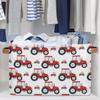 OMFUNS Red Tractor Rectangle Storage Basket Truck Car Foldable Storage Bin Cubes with Handles Large Organizer Bins Boxes Toy Closet Shelf Nursery Laundry Basket Home Decor view 4