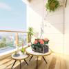 1:12 Scale Dollhouse Hanging Hydrangea Flower Basket - 1.4 x 1.6 x 1.3in Miniature Bonsai Plant - Simulation Dollhouse Hanging Plant Pot Model for Dollhouse Decoration view 3