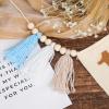 1st Birthday High Chair Banner, Wood Bead Highchair Tassel Banner Boho Style Birthday Photo Backdrop Wall Hangings for Kids Birthday Party Decoration view 3