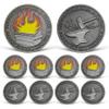 10 Pcs Dumpster Fire Challenge Coin Bulk, Mini Dumpster Fire Coin Medallion, Humorous Office Desk Accessories, Inspirational Coins for Employee Appreciation Gifts, Funny Office Gifts for Coworker Team view 1