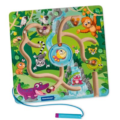 Ravensburger Play+ 34018 Jungle Wooden Magnetic Maze for Children from 18 Months