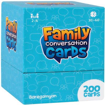 200 Family Conversation Cards for Kids & Parents, Teen Conversation Starters for Families, Get to Know Each Other Card Games for Family Time, Family Question Cards Box to Talk at Dinner, Road Trip