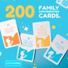 200 Family Conversation Cards for Kids & Parents, Teen Conversation Starters for Families, Get to Know Each Other Card Games for Family Time, Family Question Cards Box to Talk at Dinner, Road Trip view 2