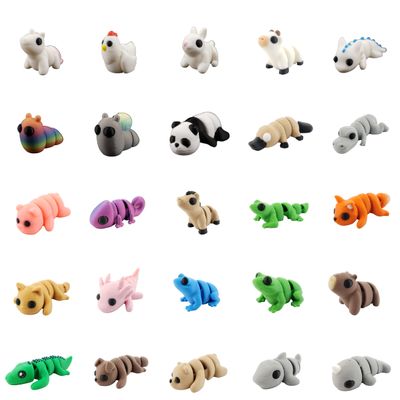 Mini Animal Mystery Pack | 3D Printed Articulating Figurines (20 Pieces)