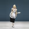 1/6 Scale Female Clothes,Female Open Back Maid Skirt Hand Sleeves Clothing for 12inch Action Figure Body view 2