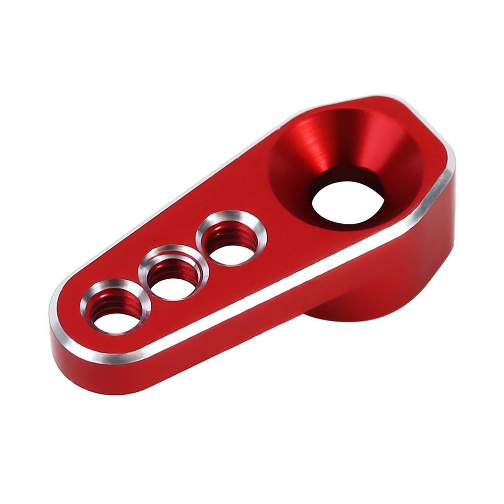 CCKALM Upgrade Parts Compatible with TRX4M Aluminum RC 25T Tooth Servo Horn Steering Arm for 1/18 RC Crawler Car Upgrade (4M-12)(Color:Red)