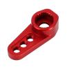 CCKALM Upgrade Parts Compatible with TRX4M Aluminum RC 25T Tooth Servo Horn Steering Arm for 1/18 RC Crawler Car Upgrade (4M-12)(Color:Red) view 4