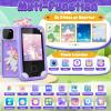 Luyiilo Kids Smart Phone Toys for Girls,Unicorn Gift Toys for Girls Ages 3-9 Christmas Birthday Gifts Mini Smart Phone Toys With 2.8" Touchscreen 16 Learning Games Dual Camera Music Player, 8G SD Card view 2