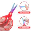 Asdirne Left Handed Kids Scissors, Safety Children Titanium Coating Scissors, Craft Scissors with Blunt Tip Stainless Steel Blades and Soft Grip, Great for Home and School,13.5cm, 3 Pack view 3