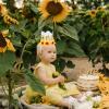 Cheerupp 1st Sunflower Birthday Hat for Girls, Sunshine Sunflower 1st Birthday Hat Crown for Spring Themed First Birthday Party Decorations Supplies view 2