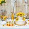 Cheerupp 1st Sunflower Birthday Hat for Girls, Sunshine Sunflower 1st Birthday Hat Crown for Spring Themed First Birthday Party Decorations Supplies view 3