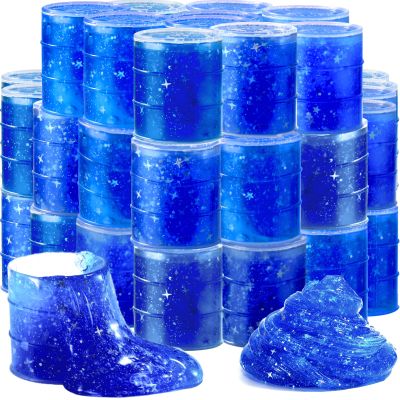 48 Pack Blue Galaxy Star Slime kit,Party Favor for Kids Girls & Boys,Non Sticky, Stress & Anxiety Relief, Wet, Super Soft Sludge Toy,Birthday Gifts for Kids Girl and Boys