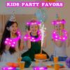 12-24 PCS Pink Glow Sticks Party Favors for Kids,LED Light up Pop Tubes for Toddlers, Neon Necklaces Bracelets Accessories,Birthday Dance Wedding Valentines Day Mardi Gras Party Supplies Decorations view 2
