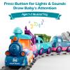 Lipneaed Train Set for Toddlers, Magnetic Train Toys for Toddlers 3+, 4pcs Trucks Toy Train for Boys and Girls, Birthday Christmas Toy Gifts for 3 4 5 6 7 8 Years Old view 2
