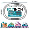 Lipneaed Train Set for Toddlers, Magnetic Train Toys for Toddlers 3+, 4pcs Trucks Toy Train for Boys and Girls, Birthday Christmas Toy Gifts for 3 4 5 6 7 8 Years Old view 3