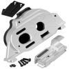 hopsupRC Aluminum Motor Mount Gear Cover Upgrades Part for 1/10 Granite/Senton/Vorteks/Big Rock 3S BLX & Mega 550,1/8 Typhon 3S BLX & Mega 550,Motor Mount Gear Cover Hops up,Silver view 1