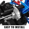 hopsupRC Aluminum Motor Mount Gear Cover Upgrades Part for 1/10 Granite/Senton/Vorteks/Big Rock 3S BLX & Mega 550,1/8 Typhon 3S BLX & Mega 550,Motor Mount Gear Cover Hops up,Silver view 3