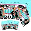 Avezano 3 pcs 50s Tablecloth 1950s Party Decorations Rock Roll Table Cover Large Plastic Tablecloth Birthday Rocking Party Supplies for Music Anniversary Party, 108x54 Inch view 1