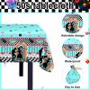 Avezano 3 pcs 50s Tablecloth 1950s Party Decorations Rock Roll Table Cover Large Plastic Tablecloth Birthday Rocking Party Supplies for Music Anniversary Party, 108x54 Inch view 3