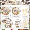 120PCS My First Rodeo Party Supplies Wild West Dinnerware Party Decorations for Boys Kids 1st Birthday Western Cowboy Themed Party Paper Plates Napkins Forks Serves 20 Guests view 2