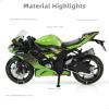 Risopen 1:12 Motorcycle Model Toy for Kawasaki Ninja ZX-6R Metal Die-cast with Plastic Motorcycle Model Mini Moto Gift for Adult view 3