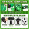 13th Birthday Soccer Balloon Arch,13th Soccer Garland Kit with Green Number 13 Balloon Football Balloons for Boys Kids 13 Birthday Party Decorations view 3