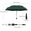 KEFSR Babies Stroller Parasol Umbrella, Beach Chair Umbrella with Universal Clamp, Portable Clip on Wheelchair Umbrella, All Weather Umbrella for Raining Sun, for Trolley,Bike(Green) view 3