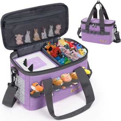 IBVIVIC Toniebox Carrying Case for Toniebox Figures/Starter Set Tonie Storage Bag Compatible with Tonies Audio Player and Tonies Figure, Purple