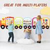 Joyreal Train Activity Wall Busy Board Panels - 8-in-1 Toddler Learning Activity Center - Wooden Montessori Sensory Toys for Playroom, Daycare, Classroom - Educational Toy for All-Round Development view 2