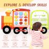 Joyreal Train Activity Wall Busy Board Panels - 8-in-1 Toddler Learning Activity Center - Wooden Montessori Sensory Toys for Playroom, Daycare, Classroom - Educational Toy for All-Round Development view 4