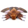 Frankiezhou Home Ginkgo Moth Plush Toy, Lifelike Ginkgo Moth Stuffed Animals 11in, Realistic Soft Big Moth Plushie Model Toy, Unique Plush Gift Collection for Kids, Small, Brown view 2